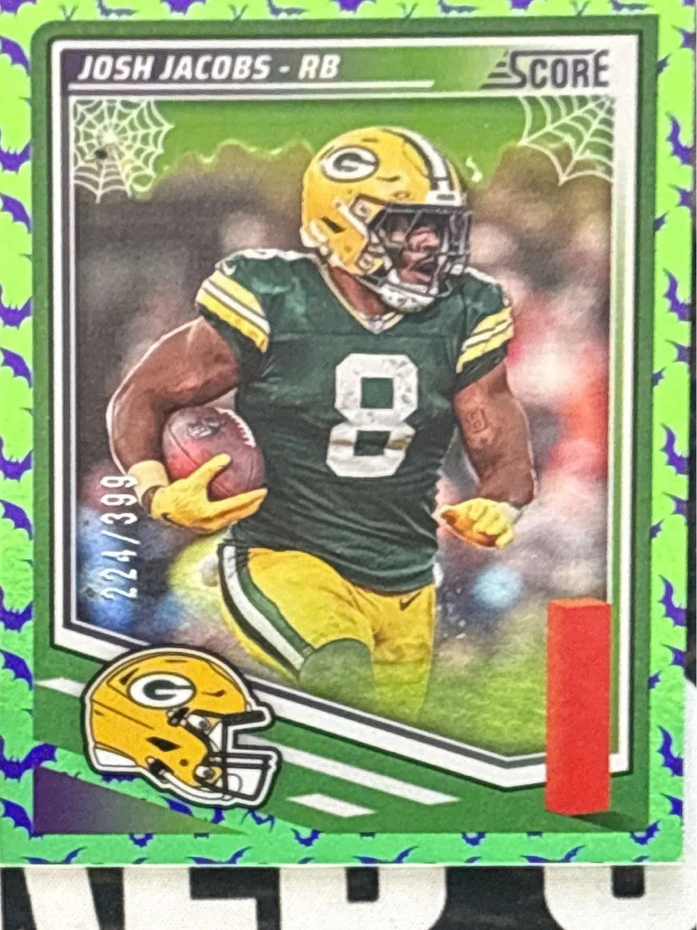 Panini Score Josh Jacobs Football Card — LE 224/399
